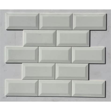 White Bevelled Subway Tile 4 Inch * 8 Inch