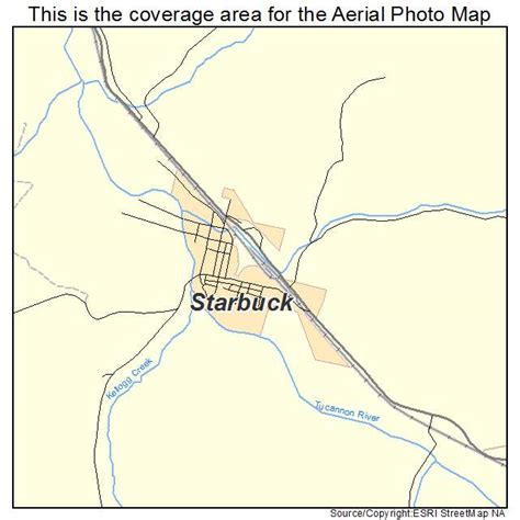 Aerial Photography Map of Starbuck, WA Washington