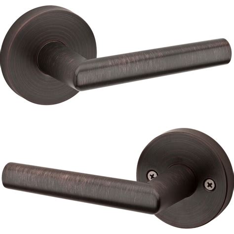 Kwikset Kwikset Signatures Milan Venetian Bronze Universal Passage Door Handle in the Door ...