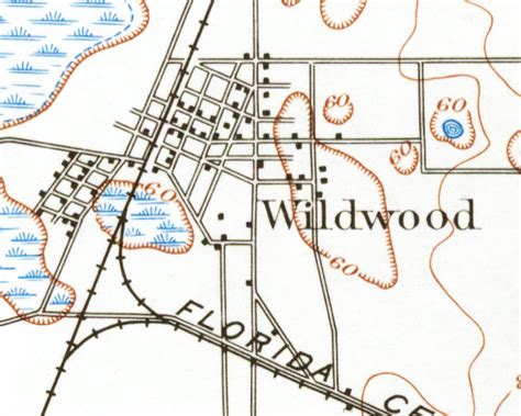 Map of Wildwood, 1893, Florida