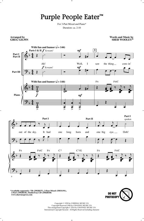 Greg Gilpin - Purple People Eater sheet music