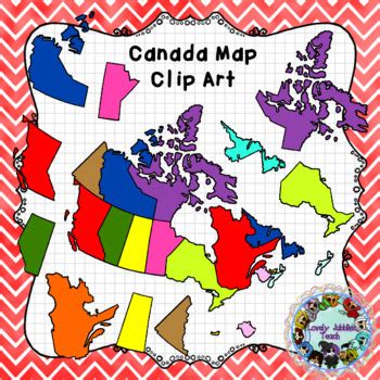 Canada Map Clip Art Set by Lovely Jubblies Teach | TpT