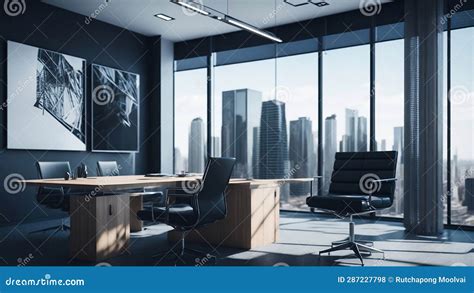 Modern Contemporary Office and Meeting Room Stock Illustration ...