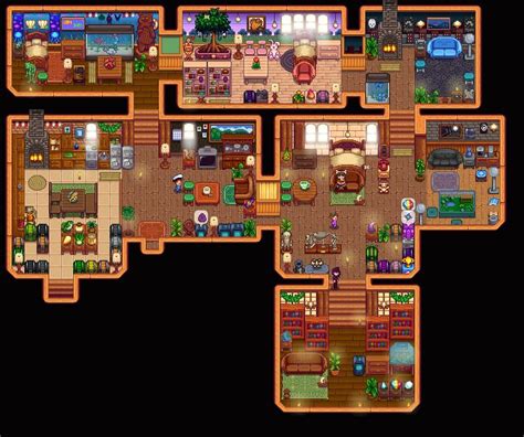 Stardew valley farm house interior layout sebastian | Anime gelap