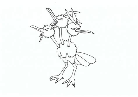 #0085 Dodrio Lineart by Singingartist1234 on DeviantArt