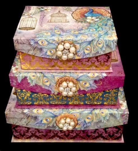 Nesting Boxes, Flower Art, Punch, Decorative Boxes, Artsy, Art Deco ...