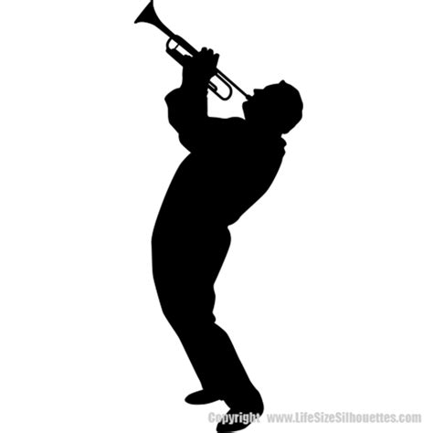 Trumpet Player SILHOUETTES (Wall Decor) Band Vinyl Decals