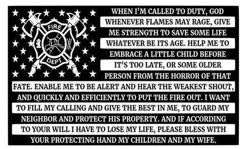 Firemen's Prayer Flag SVG Cut File | Etsy