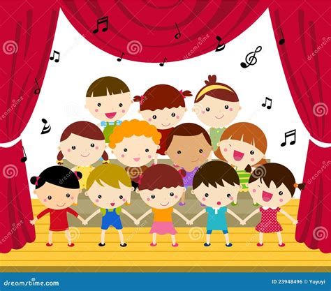 A Children's Choir Performing On Stage Royalty Free Stock Image - Image ...