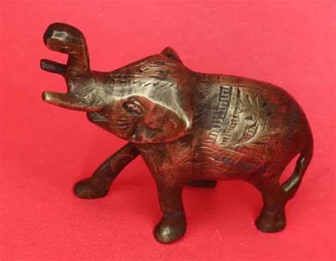 HANDCRAFTED BRASS VICTORIAN Style Elephant Feng Shui Figurine Home ...