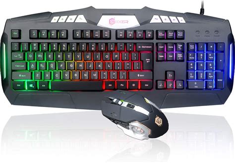 Amazon.com: Giixer RGB Backlit Gaming Keyboard Mouse Combo, Quiet 104 ...