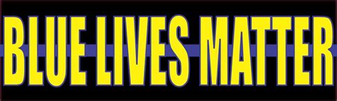 10in x 3in Blue Lives Matter Bumper Sticker Police Support Vehicle Stickers - StickerTalk®
