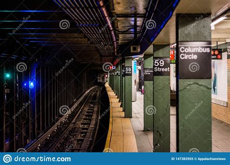 Columbus Circle Subway Station in Manhattan, New York City Stock Image ...