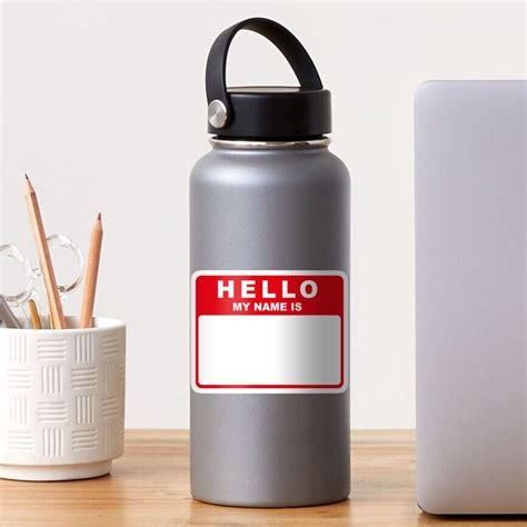 "Hello My Name Is (red)" Sticker for Sale by conform | Redbubble