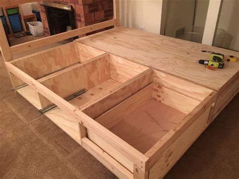 DIY Platform Bed with Drawers