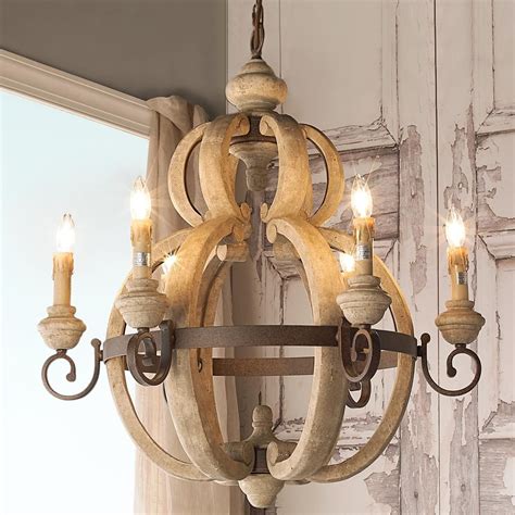 Rustic Wood and Rusty Metal Chandelier | Wood chandelier rustic, Rustic chandelier, Wood chandelier