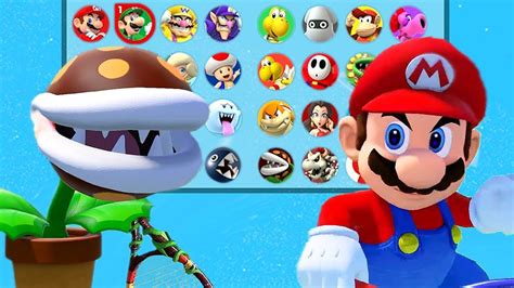 Mario Tennis Aces All Characters Unlocked / ALL DLC CHARACTERS - COMPLETE ROSTER - YouTube