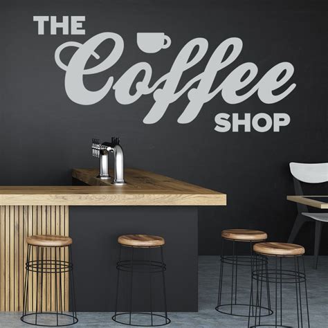 The Coffee Shop Wall Sticker Coffee Wall Decal Art | eBay