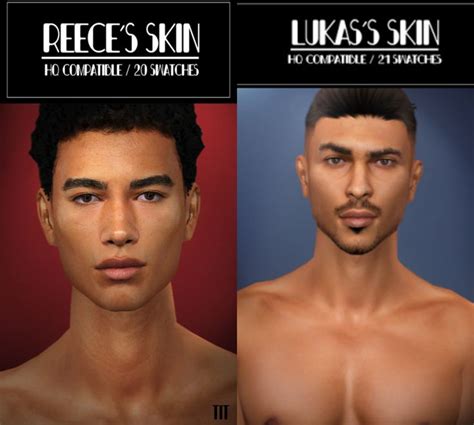 (Sims 4 cc) Reece and Lukas Skin for Male [SFS] | Sims 4 cc skin, The sims 4 skin, Sims 4 hair male