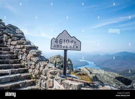 Whiteface Mountain elevation sign Stock Photo - Alamy