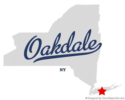 Map of Oakdale, NY, New York