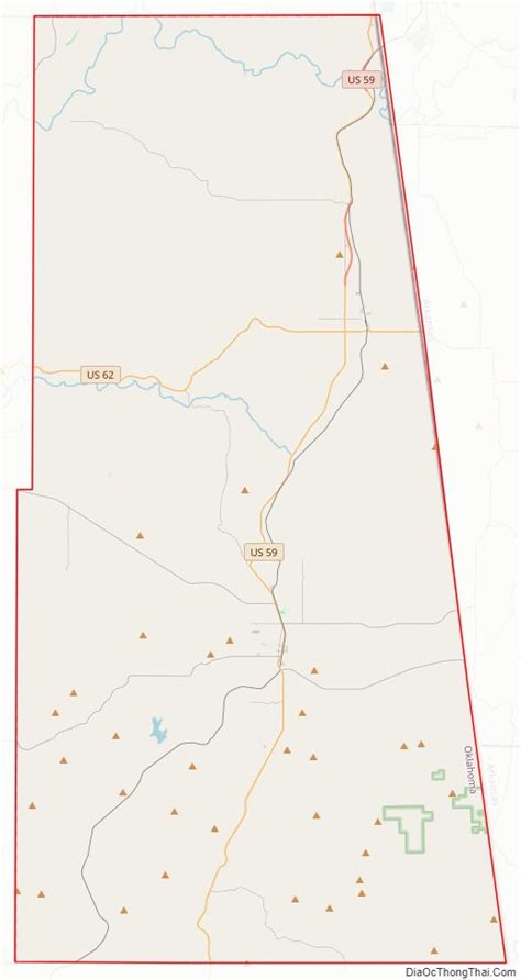 Map of Adair County, Oklahoma - Thong Thai Real