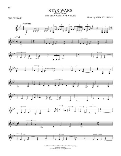 Star Wars Theme Song Alto Sax Sheet Music