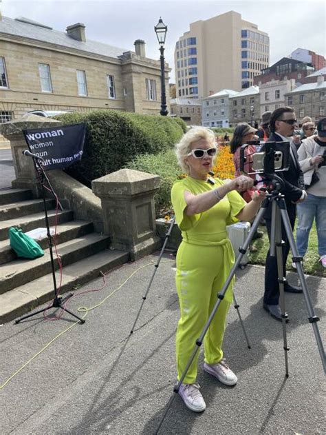 Competing protests over trans rights were staged outside Parliament House in Hobart | The ...