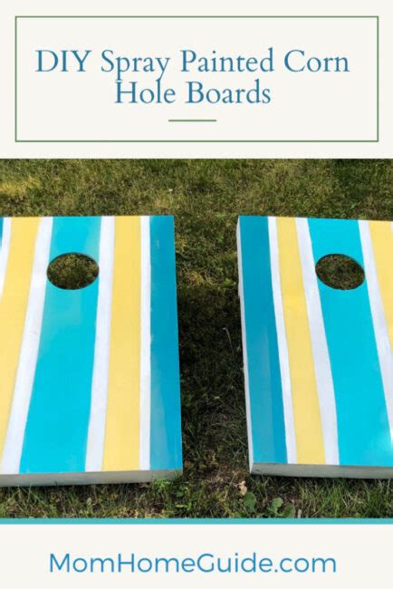 DIY Painted Cornhole Boards - momhomeguide.com