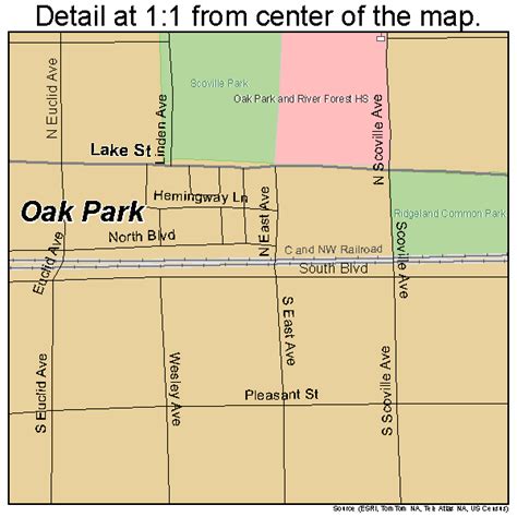 Oak Park Illinois Street Map 1754885