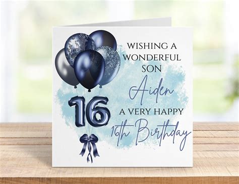 Personalised 16th Birthday Card With Balloons for A Special - Etsy UK