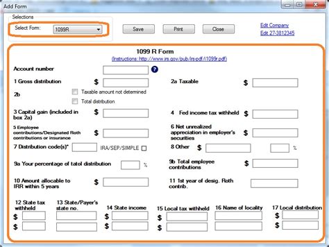 How to Print and File 1099-R