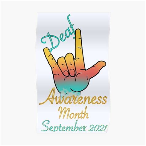 "Deaf Awareness Month September " Poster for Sale by Mkihntopf | Redbubble