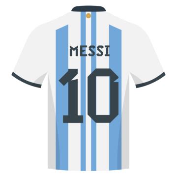 Camiseta De Lione Messi Argentina Con El Numero 10 Vista Trasera PNG ...