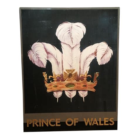 Prince of Wales English Pub Sign | Chairish