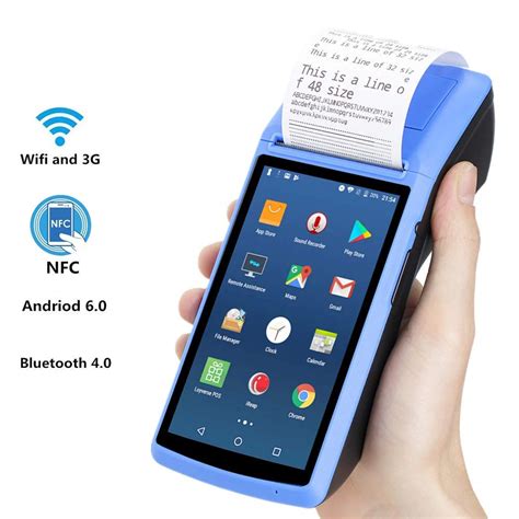 IssyzonePOS Receipt Printer 58mm Touch Screen PDA Android 6.0 Handheld POS terminal PDA WIFI ...