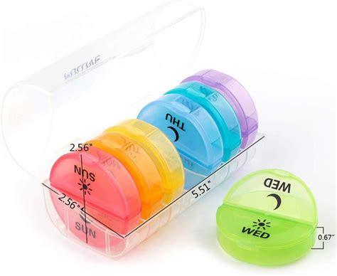 Dosette Box, Am Pm Pill Box 7 Day Small, Transparent Design, Moisture ...