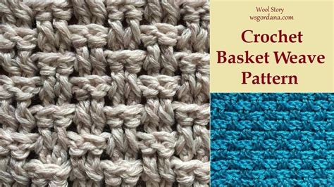 How to Crochet a Basket Weave Pattern (Heklana mustra) | Basket weave stitch crochet, Basket ...