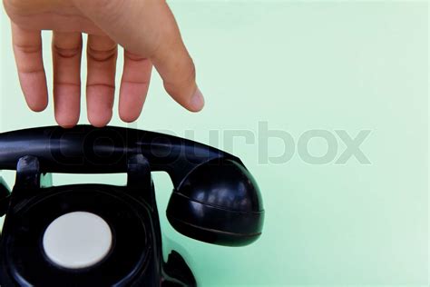 hang up the phone | Stock image | Colourbox