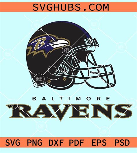 Baltimore ravens helmet svg, Baltimore ravens Football fan svg, Sports ...