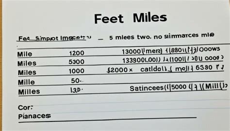 Feet to Miles Conversion | How Many Feet Are in a Mile - MeasuringKnowHow