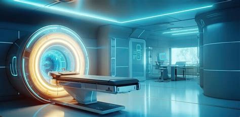 Premium AI Image | Futuristic MRI scan concept image of MRI machine in hospital ward medical core