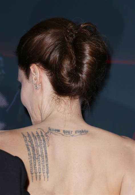 Angelina Jolie's Tattoos: Photos of Her Many Inkings