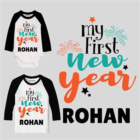 Baby New Year Costume | Personalized Onesie & Tee | ₹499 | Knitroot