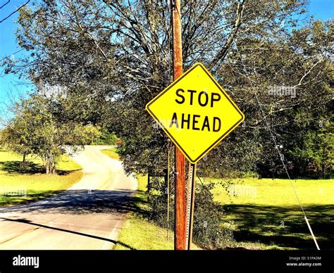 Stop Ahead Road Sign