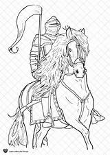 Knight Horse Coloring Pages Sketch Page sketch template