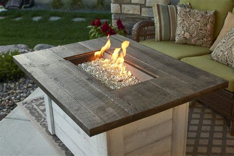 Alcott Stainless Steel/Concrete Propane/Natural Gas Fire Pit Table ...