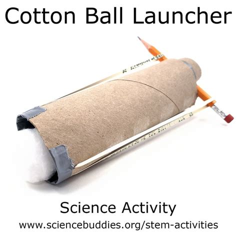 Make a Cotton Ball Launcher | STEM Activity | Science experiments kids, Science projects for ...