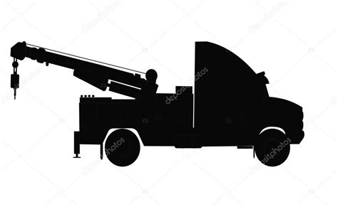 Tow truck silhouette — Stock Vector © retroartist #33645609