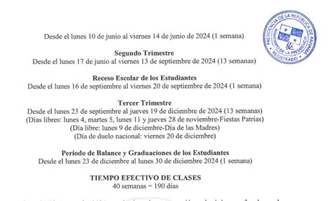 Clases 2024 en Panamá iniciarán el 4 de marzo y termina el 19 de diciembre – SNIP Noticias